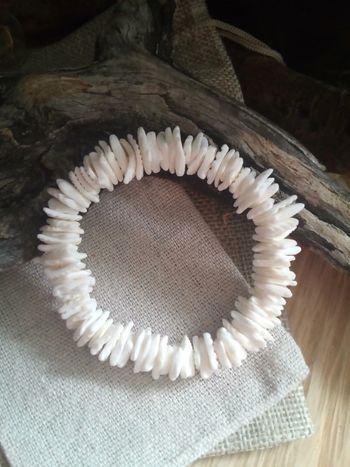 Bracelet bohème en coq'uillages naturels