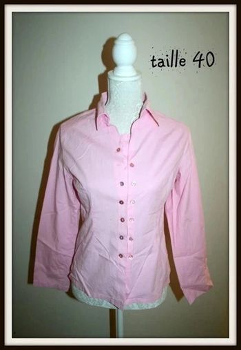 Chemisier rose taille 40
