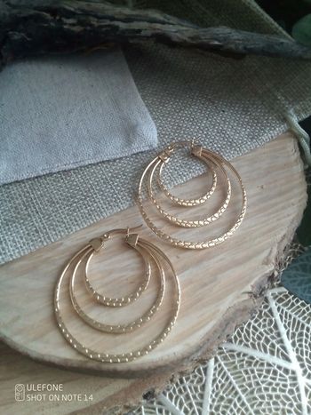 Créoles triple en acier inoxydable