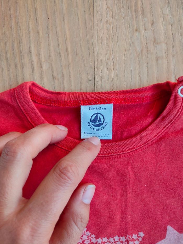 T-shirt étoile manche longue couleur brique 🍂 - photo numéro 2