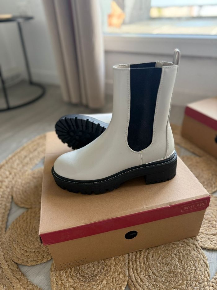 Bottine Chelsea beige - photo numéro 2