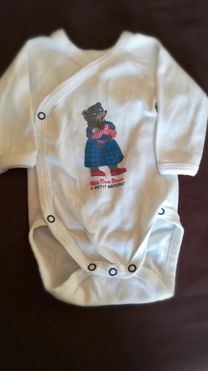 Lot de  2  Bodies petit ours brun - photo numéro 3