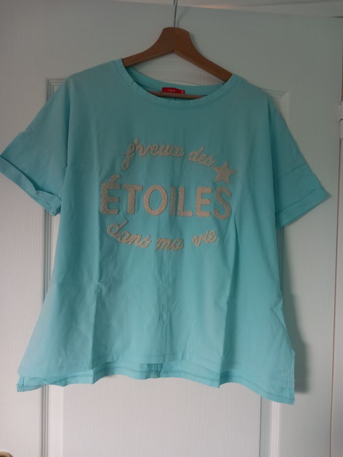 T-shirt bleu turquoise