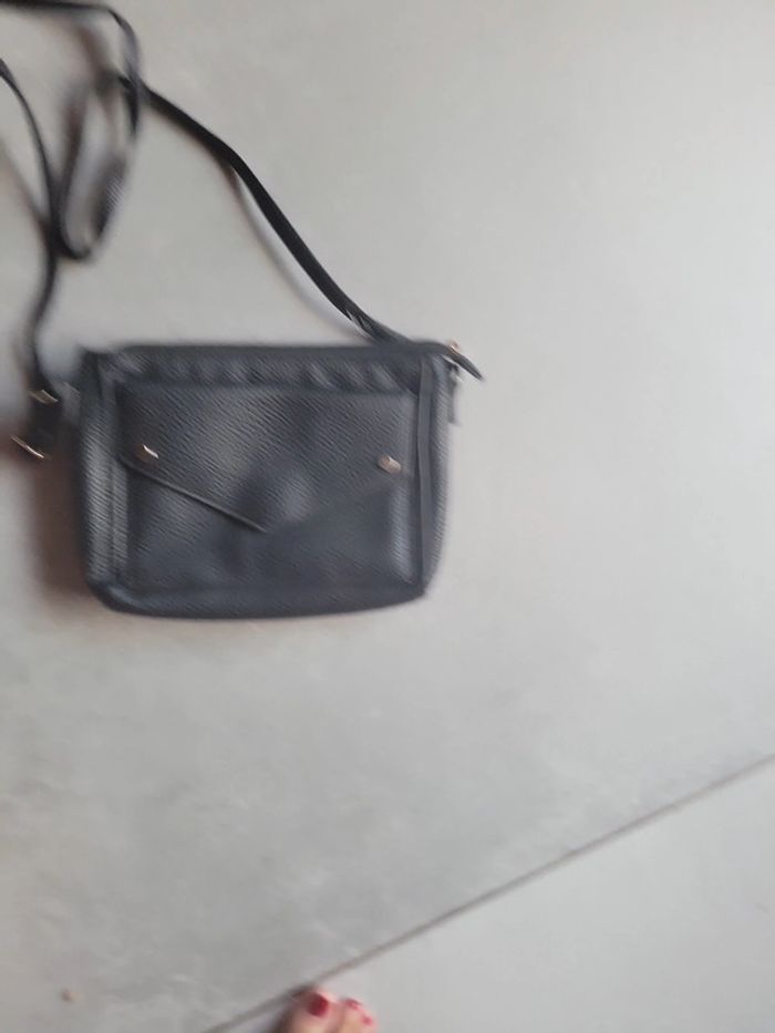 Sac bandoulière noir avec multi poche - photo numéro 2