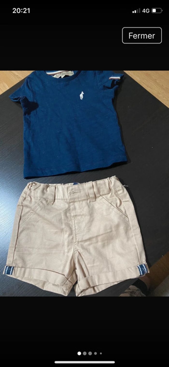 Short et t-shirt neuf