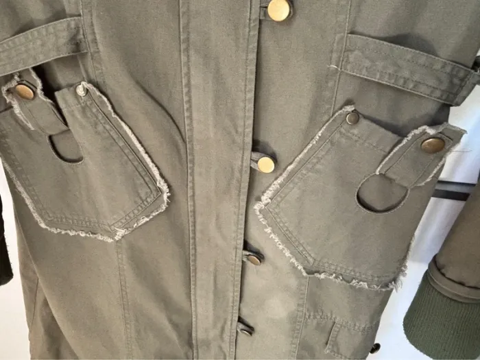 Veste coton kaki Antognini taille S - photo numéro 3