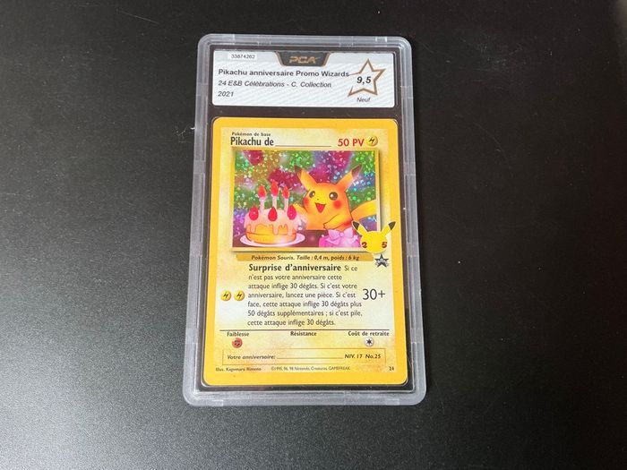Carte gradée pikachu anniversaire célébrations #24 - PCA 9.5