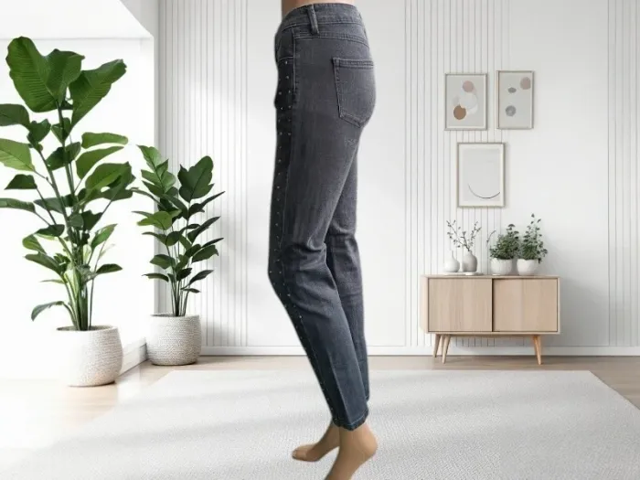 Jean Mango collection coupe slim ,taille mi-haute ,texture stretch - photo numéro 3
