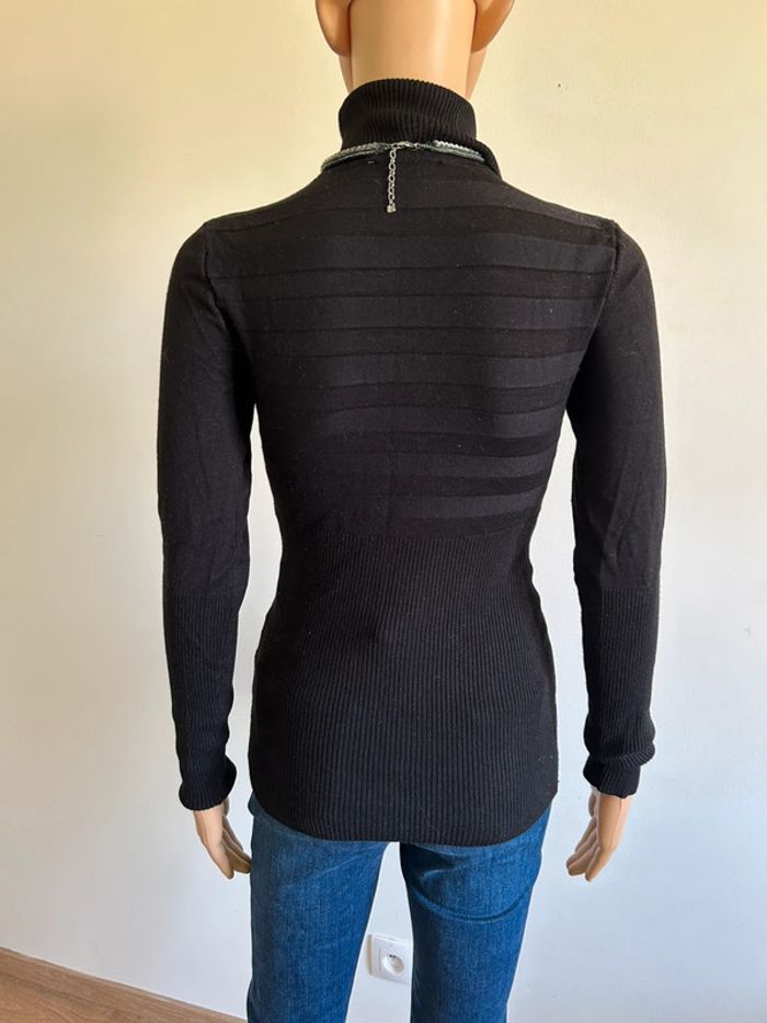 Pull noir à col roulé Morgan taille S bon état - photo numéro 7