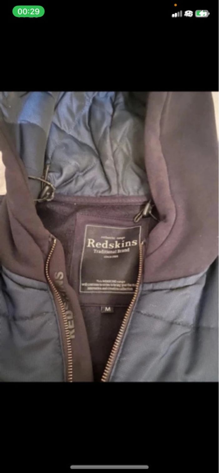 veste Redskins à capuche bleue - photo numéro 2