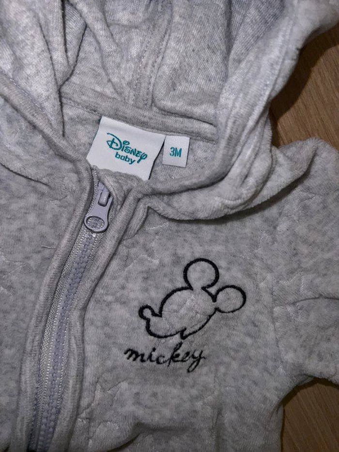 Gilet gris Disney Mickey 3 mois - photo numéro 2