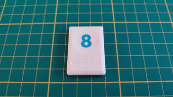 Tuile chiffre 8 huit bleu pièce détachée L'original Rummikub chiffres M&M Ventures 2014 #E31