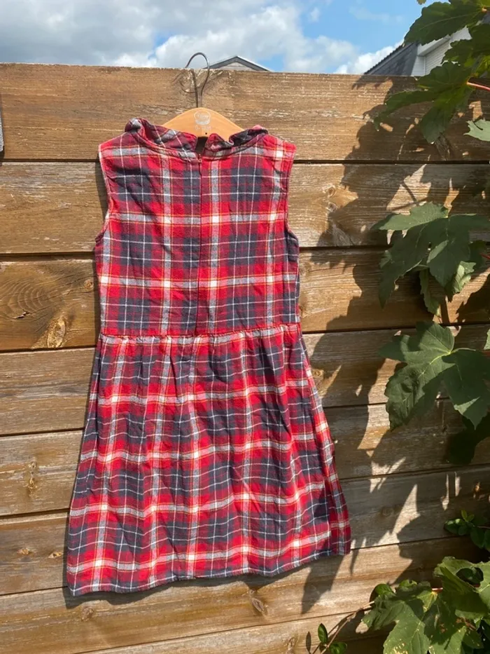 Robe carreaux écossaise rouge grise 8 ans automne hiver - photo numéro 4
