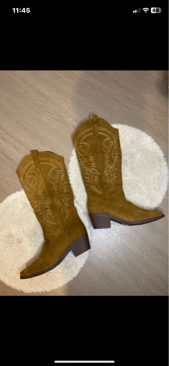 Botte camel style santiag taille 39 - photo numéro 2