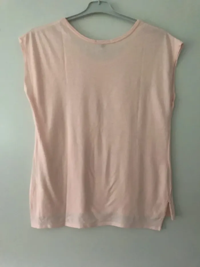 T-shirt rose pale sport kiabi S - photo numéro 3