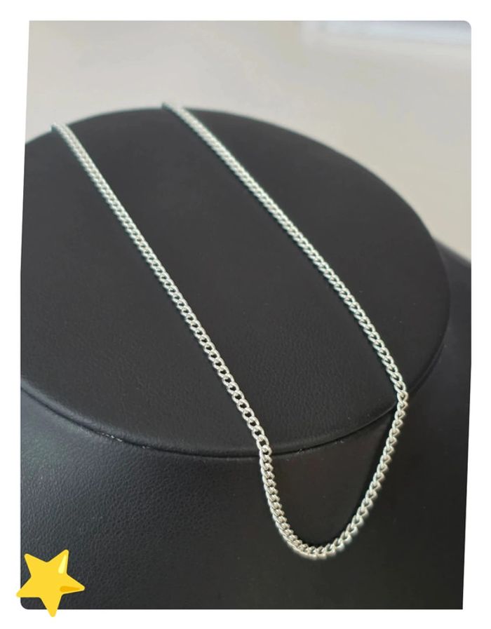 Collier maille gourmette 2mm 40cm