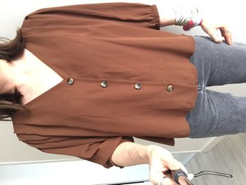Blouse marron légère