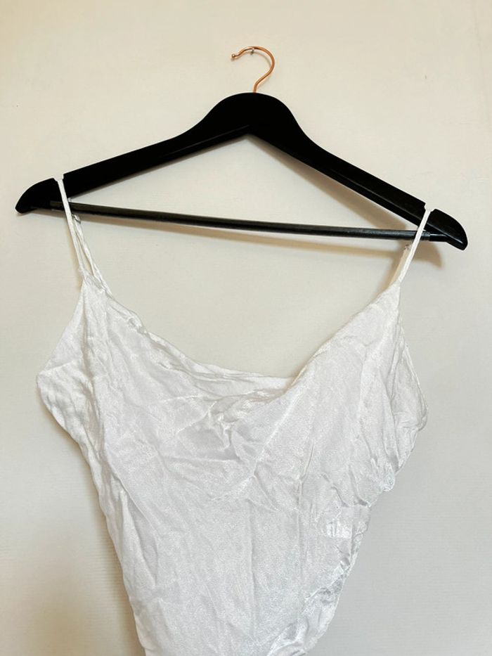 Crop top blanc satiné - photo numéro 2