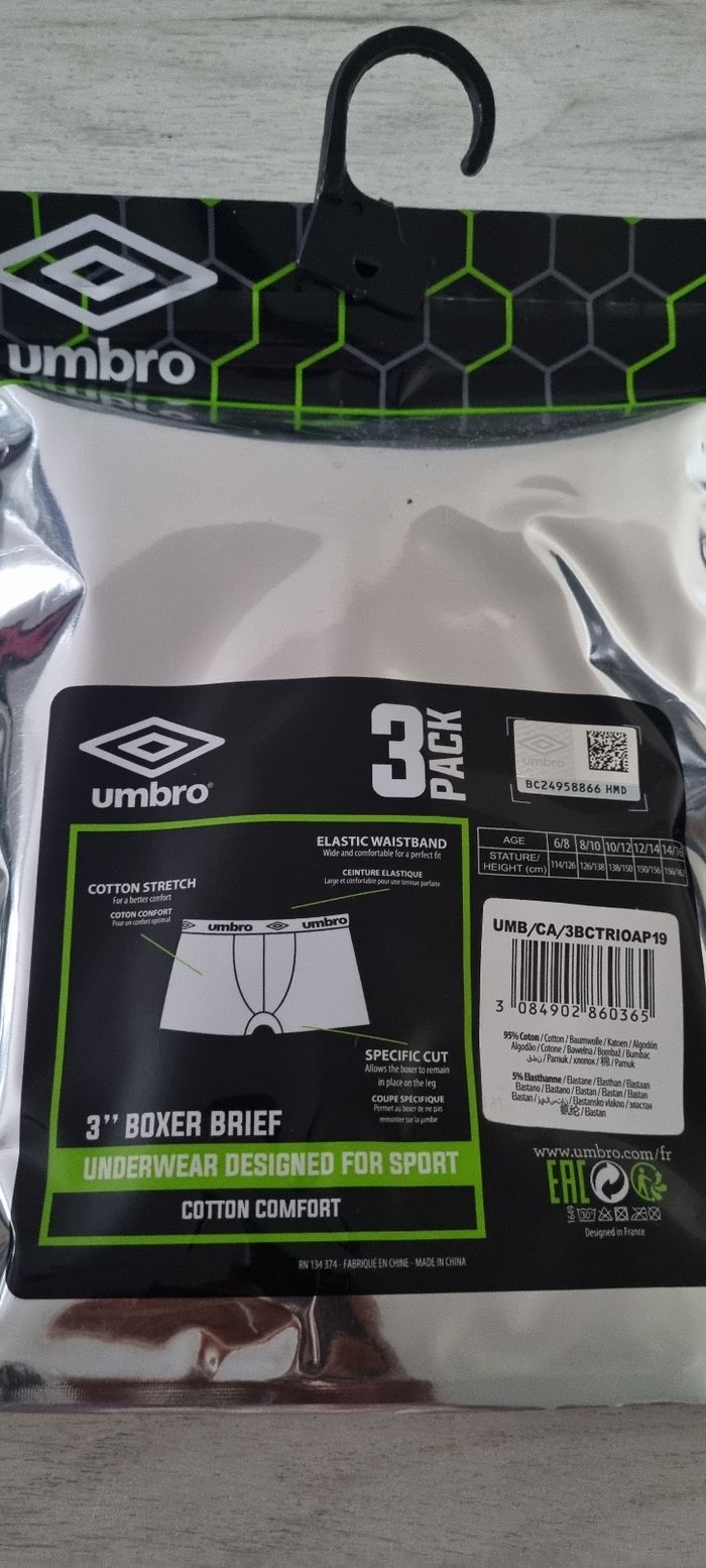 Lot de 3 boxers umbro enfants - photo numéro 2