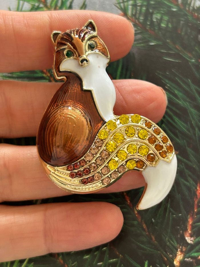 Broche,  Renard  roux