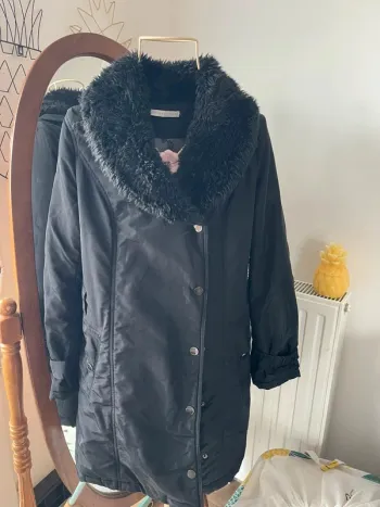 🍍 Manteau parka noir taille 2 / L