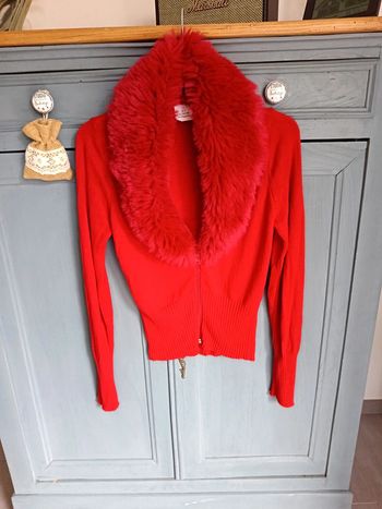 Pull moumoute rouge