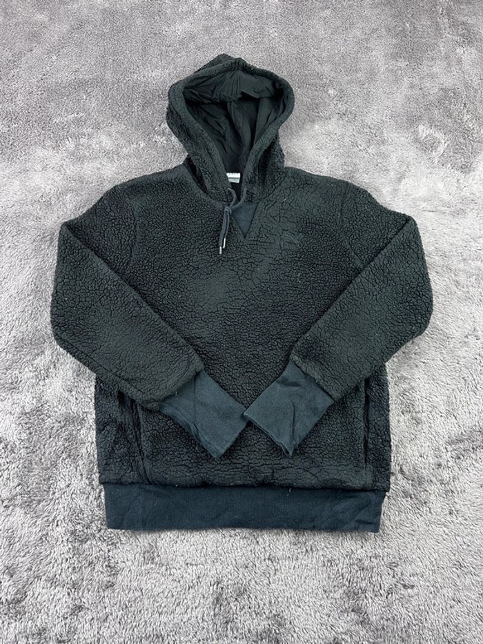 Pull sweat à capuche polaire Puma noir avec logo brodé Taille XS