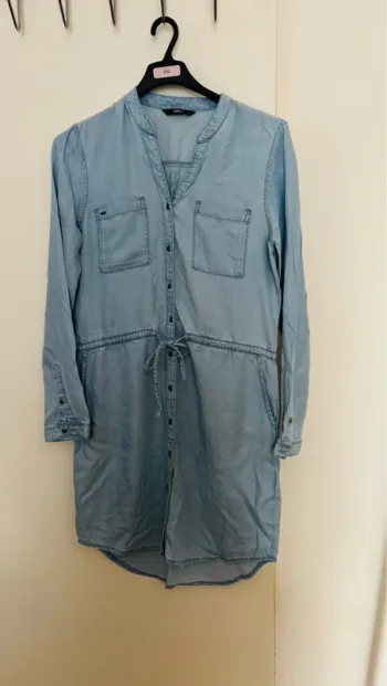 Robe chemise effet jeans