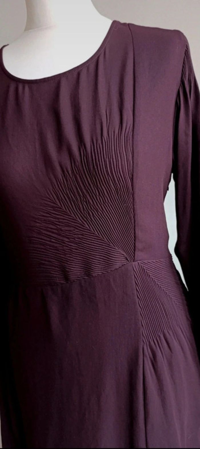 Robe Cotelac bordeaux taille 0 - comme neuve - photo numéro 3