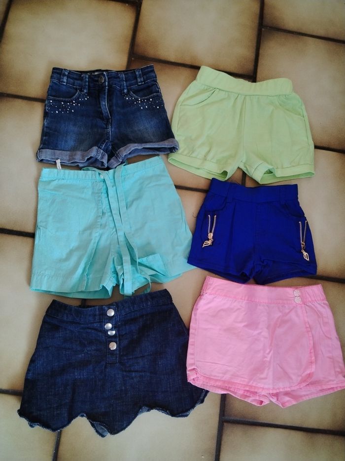 Lot de 5 shorts et 1 mini jupe