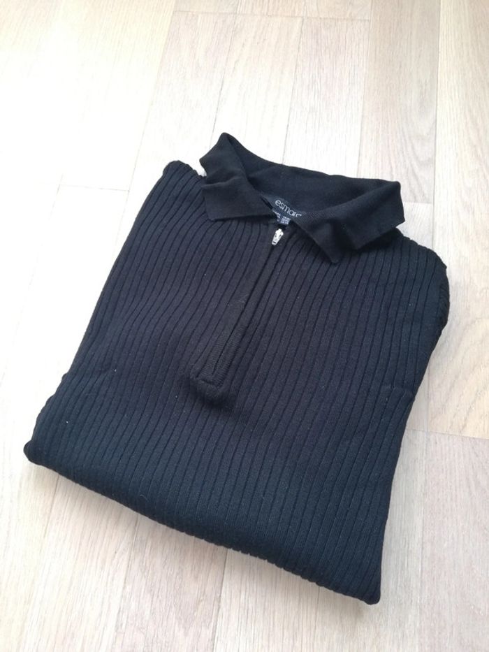 Polo léger noir esmara lidl fermeture éclair taille xs femme