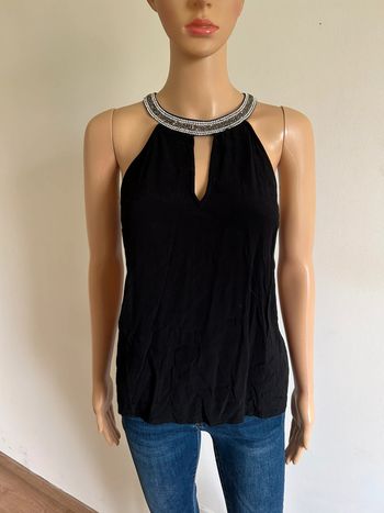 Haut noir avec strass Naf Naf taille 40 jamais porté
