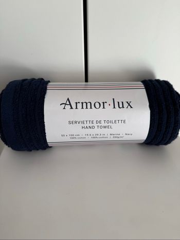 Serviette de toilette armor-lux 50 x 100. 100% coton