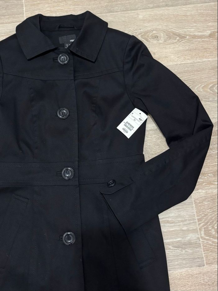 Manteau noir H&M neuf avec étiquette taille 34 - photo numéro 2