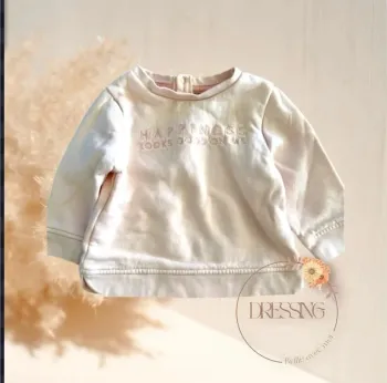 Sweat pull rose pale 6 mois 68 cm