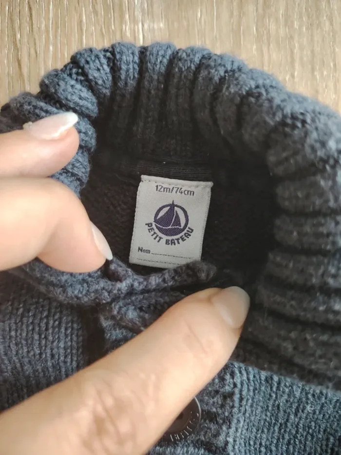 Pull col montant garçon Petit bateau - photo numéro 2