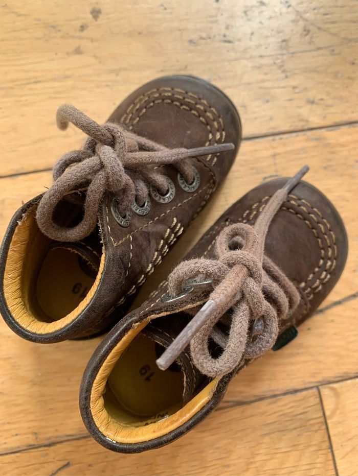 Chaussures Kickers marrons taille 19 - photo numéro 2