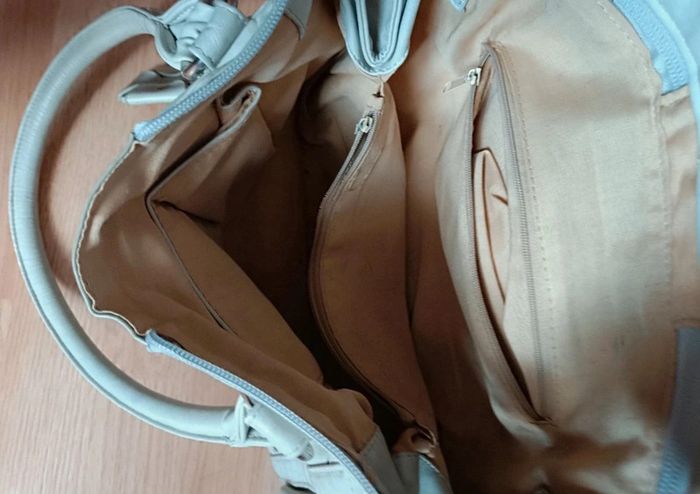 Sac à main beige fleurs - photo numéro 6