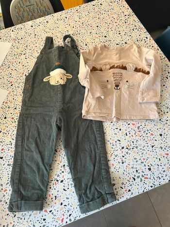 Ensemble salopette t-shirt sergent major