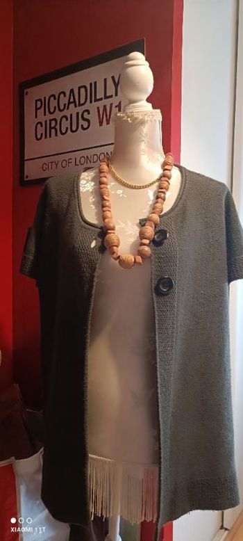 Gilet manche courte chocolat