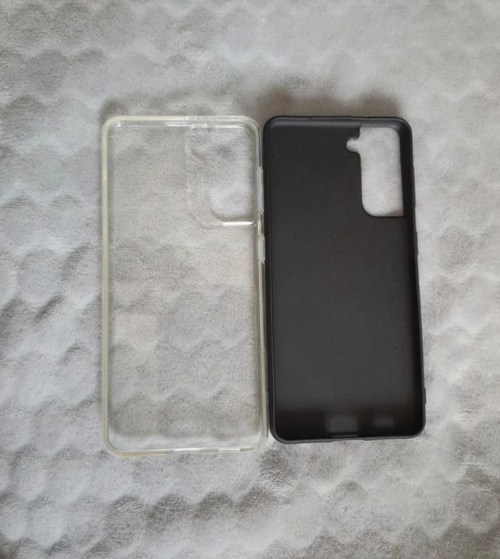 Coque noir et transparente Samsung Galaxy S21 - photo numéro 2