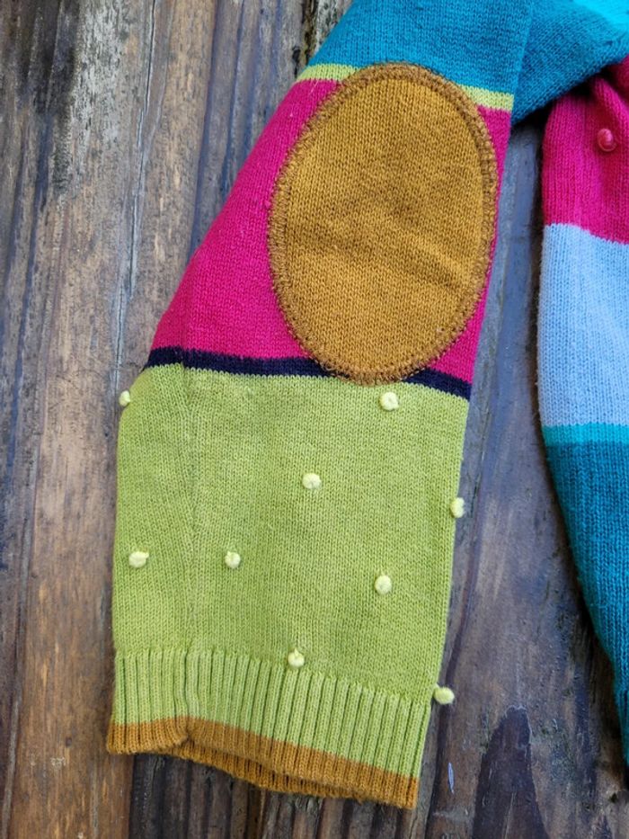 Superbe gilet Catimini rayé multicolore, 3 ans - photo numéro 3