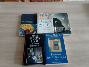Lot de  5 livres, romans,(17)(Mary Higgins clark ect.)