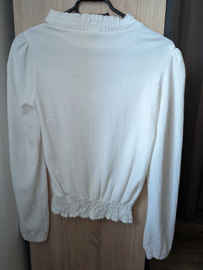 Blouse blanche dentelle femme taille S - photo numéro 4
