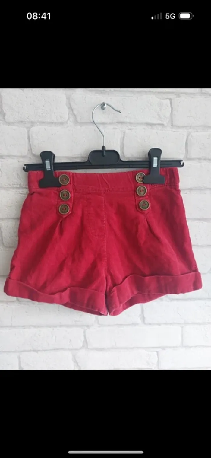 Short en velours Sergent Major taille 7 ans