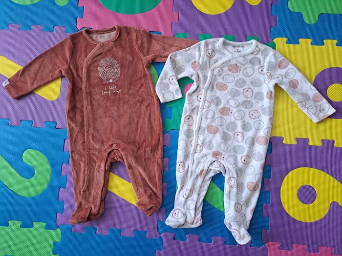 Lot de 2 pyjamas velours Orchestra 9m