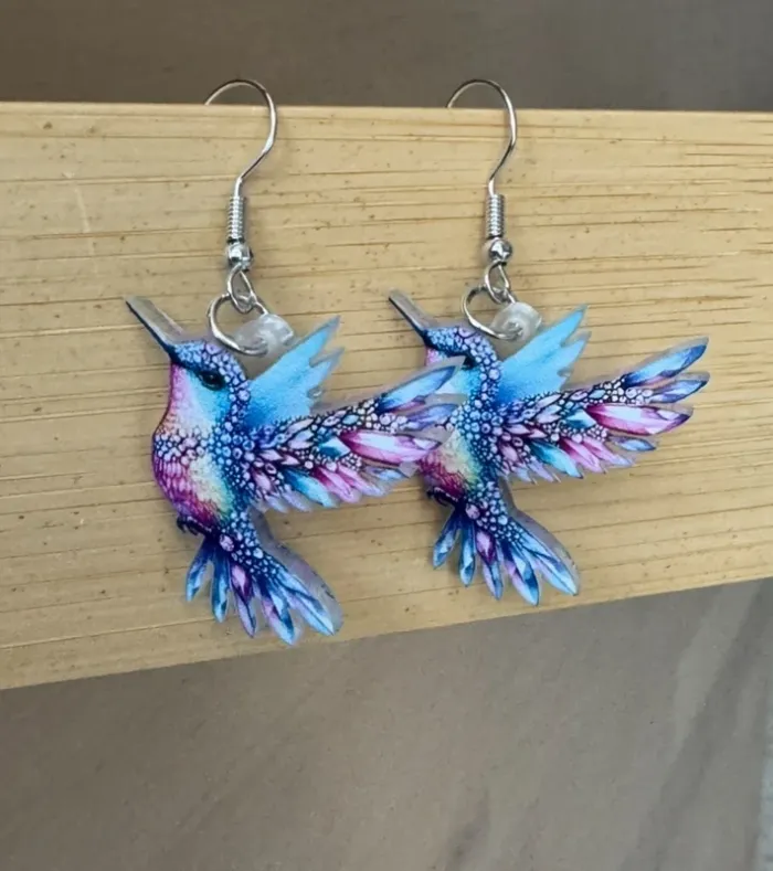 Jolies boucles d’oreilles colibris