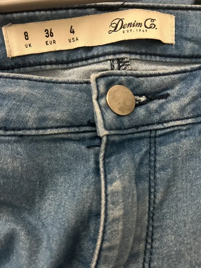 Jean skinny bleu clair troué aux genoux Denim&co - photo numéro 10