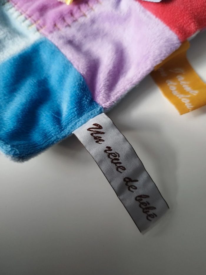 Doudou patchwork étiquette cmb - photo numéro 4