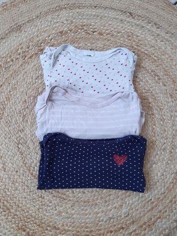Lot de 3 bodies manches longues 36 mois
